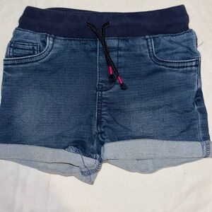 Casual Blue Denim Shorts with Drawstring